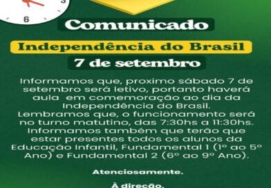 Nossas tradições se perdendo…Não teremos nosso tradicional 7 de Setembro!