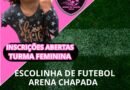 Faça sua inscrição na Escolinha de Futebol Arena da Chapada