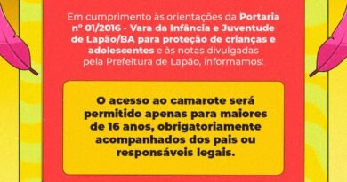 CARNALAPÃO… Regra para menores no camarote