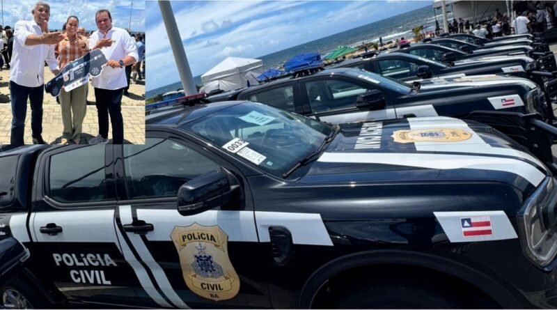 Várzea Nova recebe Viatura da Polícia Civil pela primeira vez e entrega de equipamentos de segurança pelo Governador