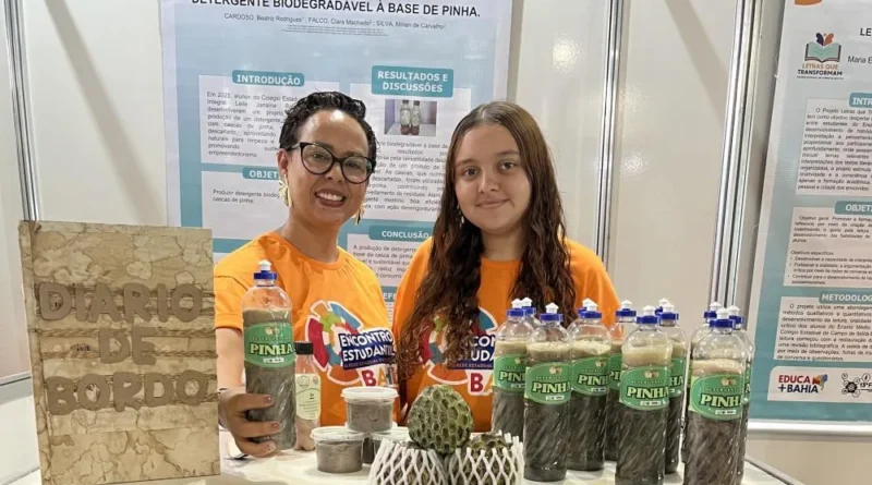 Estudante de Presidente Dutra desenvolve detergente biodegradável à base da pinha