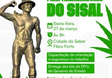 Prefeitura de Várzea Nova realiza capacitação para trabalhadores do sisal com entrega de EPI’s nesta sexta-feira, 27/03
