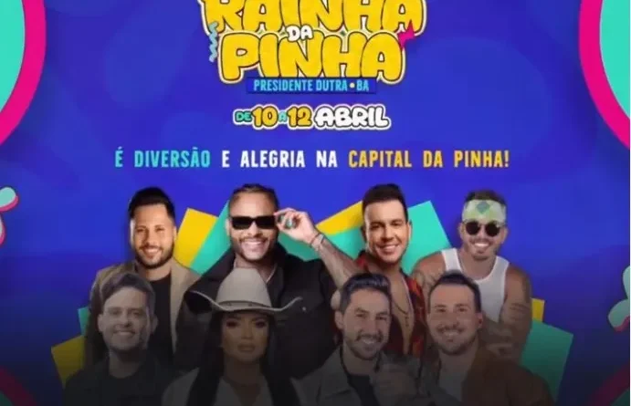 Rainha da Pinha 2026: Presidente Dutra celebra 64 anos com grandes atrações; confira a programação