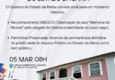 Governo convida o Jornal Correio do Sertão para um momento histórico do Arquivo Público do Estado da Bahia!