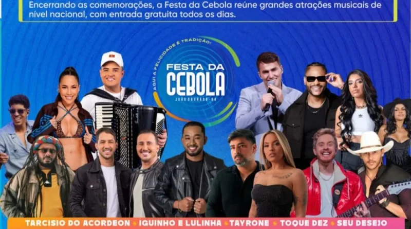 João Dourado: Prefeito Di Cardoso divulga programação da Feira da Cebola