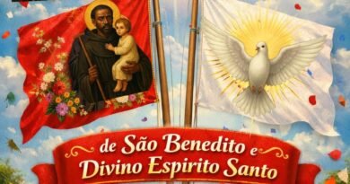Hasteamento das Bandeiras do Divino Espirito Santo e São Benedito!