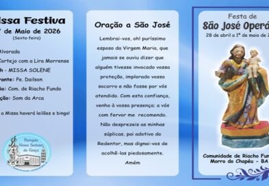 São José Operário será festejado no Riacho Fundo de Morro do Chapéu